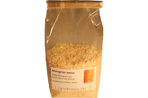 Weisses Polentagriess der Sorte Blanc de Bresse